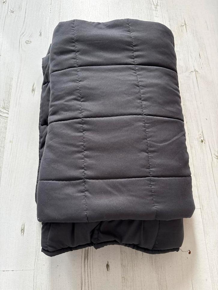 1-persoons verzwaringsdeken - donkergrijs, Huis en Inrichting, Slaapkamer | Beddengoed, Gebruikt, Deken of Dekbed, Eenpersoons