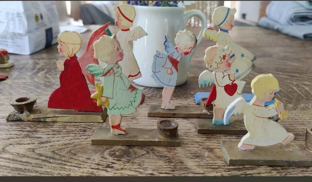 Oude kandelaartjes kerst erzgebirge, Ophalen of Verzenden