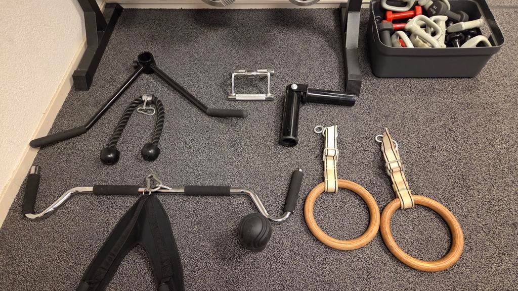 Diverse fitness hulpstukken, dumbell en gewichten rek, Ophalen, Overige typen