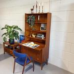 - Vintage boekenkast met bureau •Johannes Sorth• -, Gebruikt, ., ., 25 tot 50 cm