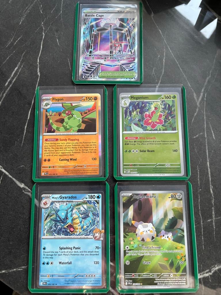 Diverse Pokémon kaarten - Flygon, Meganium, Gyarados, Togede, Ophalen of Verzenden, Nieuw, Meerdere kaarten