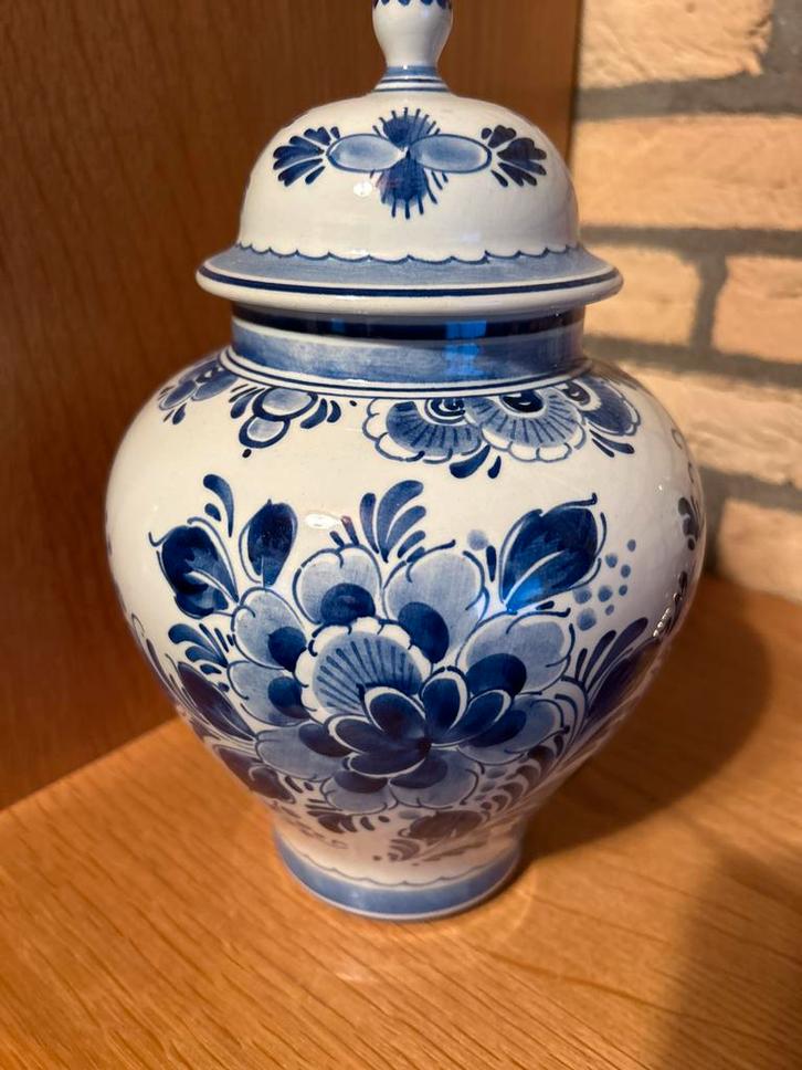 Orgineel Delfts Blauw stel - Vaas met twee potten. Vintage., Antiek en Kunst, Antiek | Porselein, Ophalen
