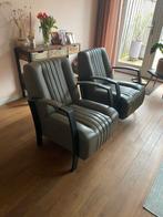 Leren fauteuil glamour Granada Moss (olijf/groen) Shop X, Huis en Inrichting, Fauteuils, Ophalen, 75 tot 100 cm, Zo goed als nieuw