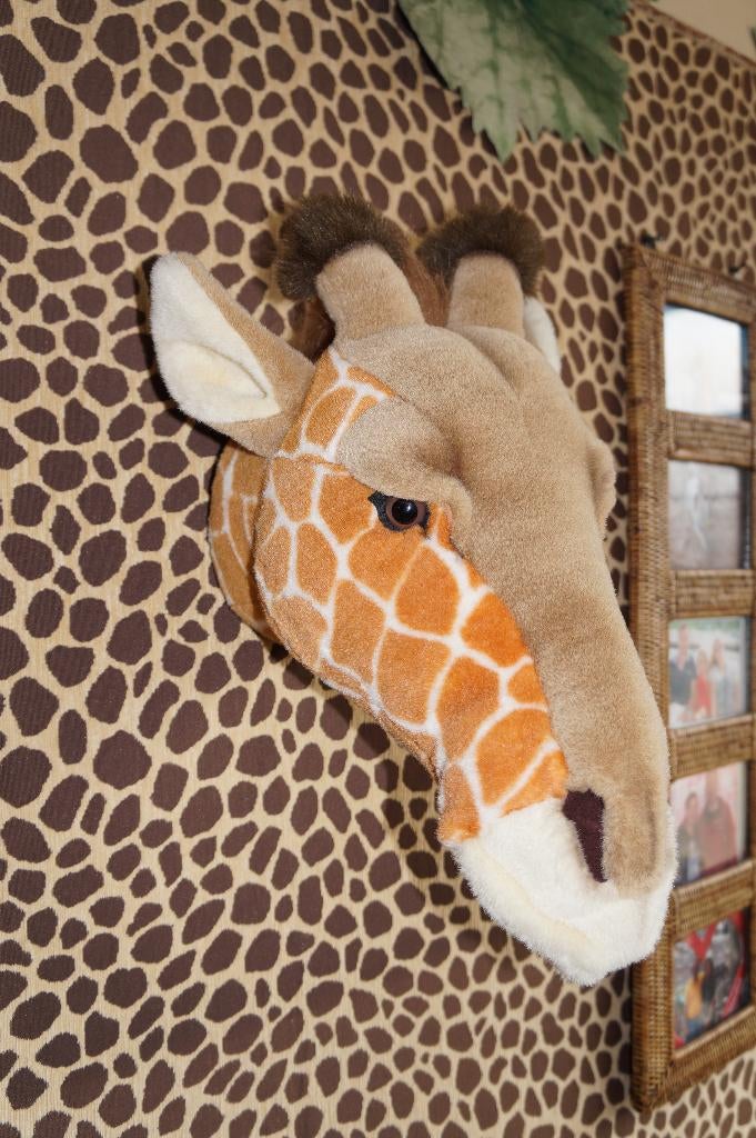 Bibib Pluche dierenkop Giraffe Wanddecoratie (Wild & Soft), Ophalen of Verzenden, Zo goed als nieuw, Wanddecoratie