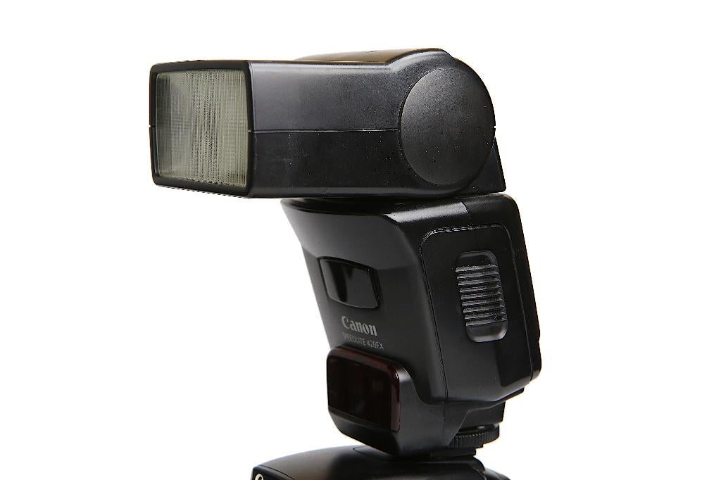 Canon Speedlite 420 EX flitser met 1 jaar garantie, Verzenden, Zo goed als nieuw, Canon, Kantelbaar