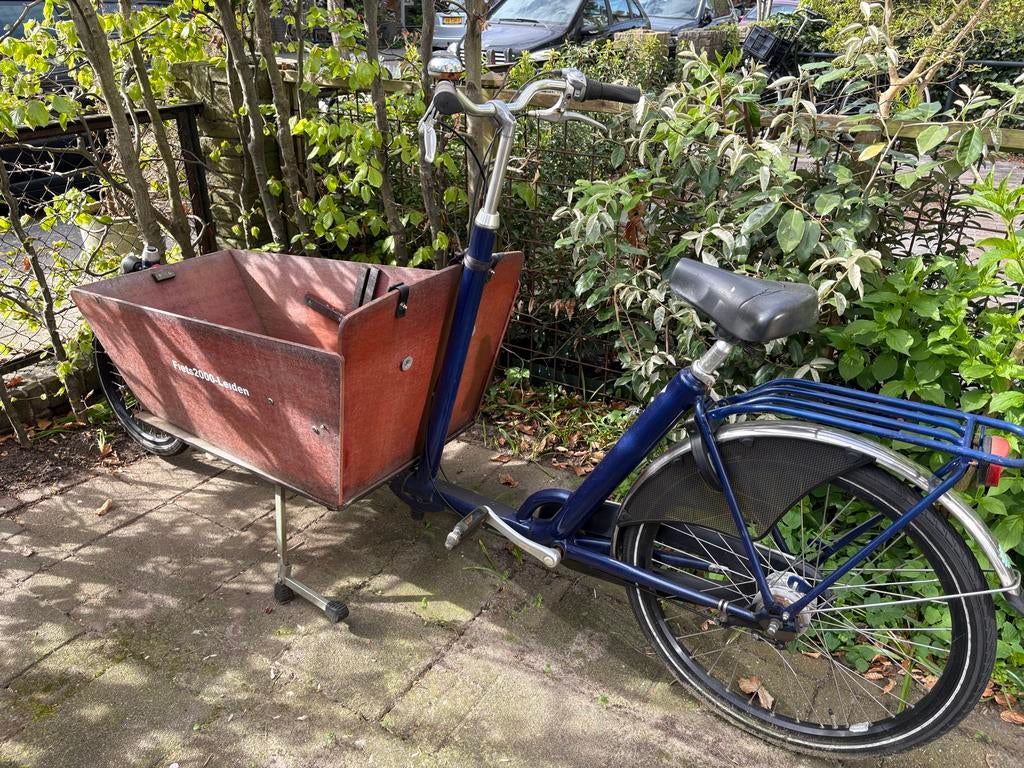Oude bakfiets met versnellingen, Fietsen en Brommers, Fietsen | Bakfietsen, Ophalen of Verzenden, Gebruikt, 2 kinderen, Overige merken