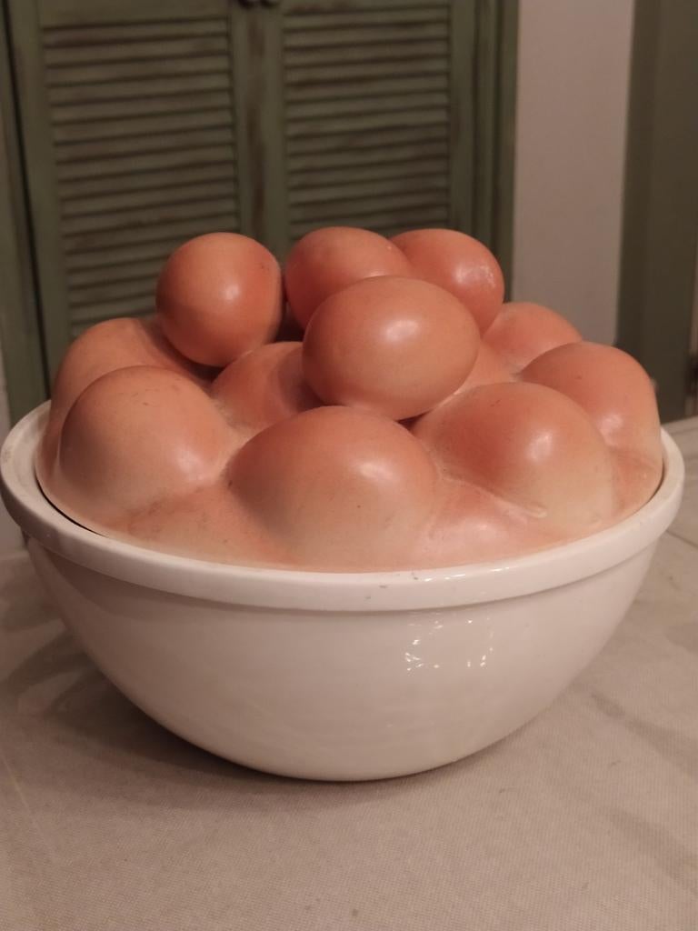 Vintage eieren schaal deksel van eieren, Antiek en Kunst, Ophalen of Verzenden