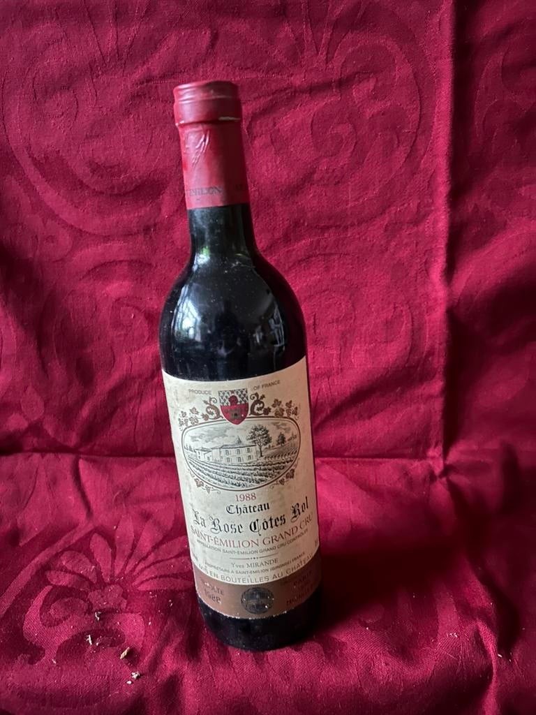 Saint Emilion Grand Cru - La Roses Cotes Rol 1988 en 1995, Ophalen of Verzenden, Zo goed als nieuw, Frankrijk, Rode wijn