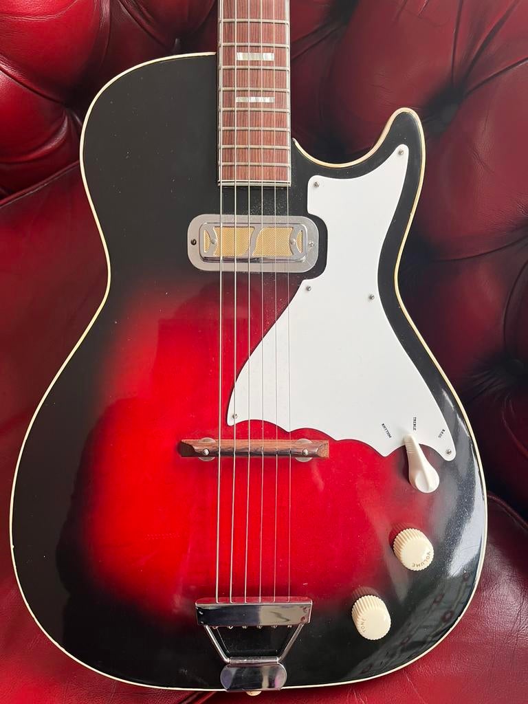 1961 Harmony H47 Stratotone, Muziek en Instrumenten, Snaarinstrumenten | Gitaren | Elektrisch, Ophalen, Gebruikt, Solid body, Overige merken