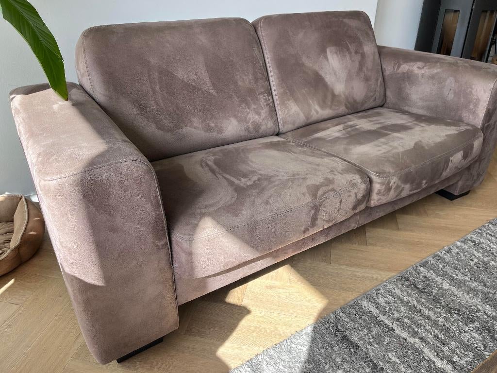 Bankstel 2 en 2,5 zit microleder zeer mooi, Ophalen, Gebruikt, Minder dan 75 cm, 150 tot 200 cm