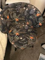 WOOOD Fauteuil Bo fluweel bloem, Huis en Inrichting, Fauteuils, Ophalen, 75 tot 100 cm, Zo goed als nieuw, Stof