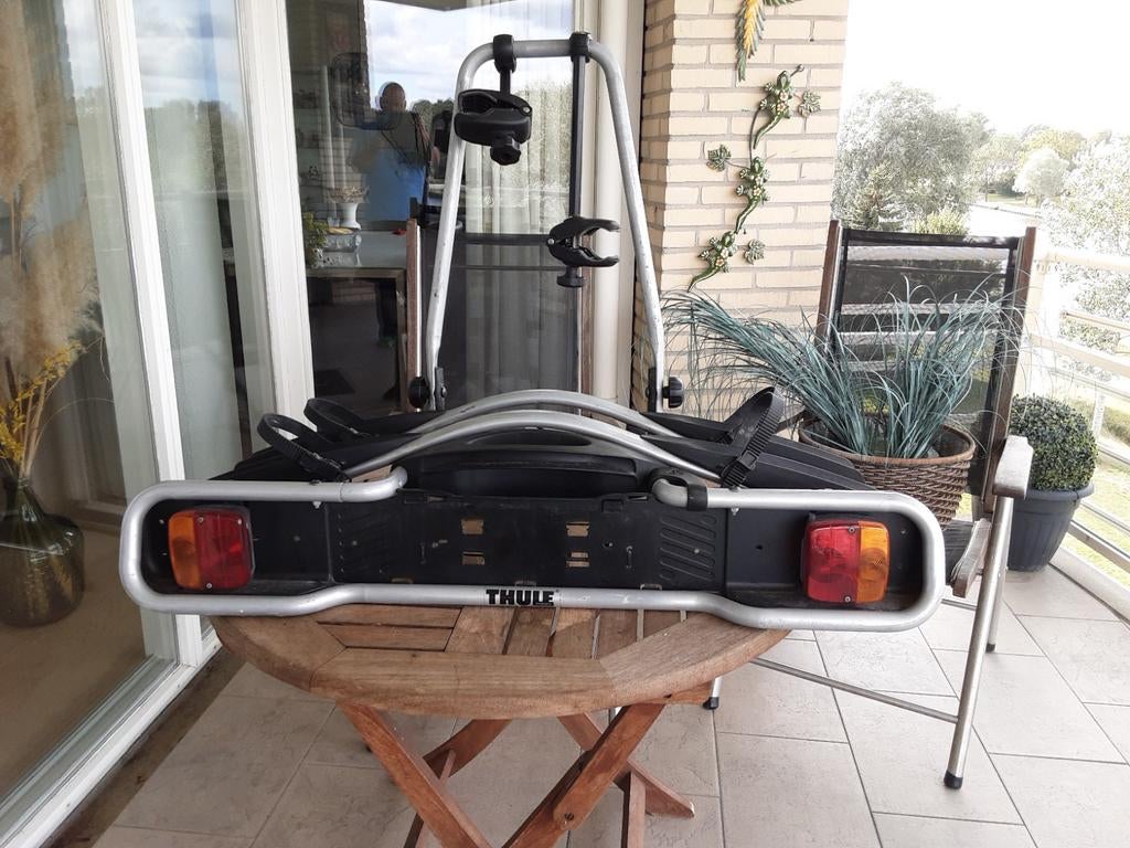 Thule kantelbare fietsendrager voor 2 e,bikes, Ophalen, Gebruikt, Elektrische fiets, 2 fietsen