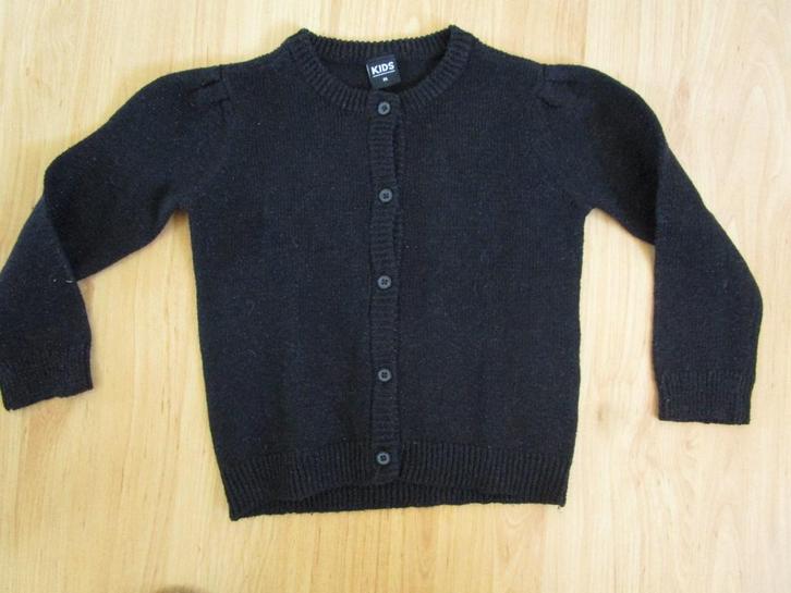 Zwart vestje maat 86, Kinderen en Baby's, Babykleding | Maat 86, Zo goed als nieuw, Meisje, Truitje of Vestje, Ophalen of Verzenden