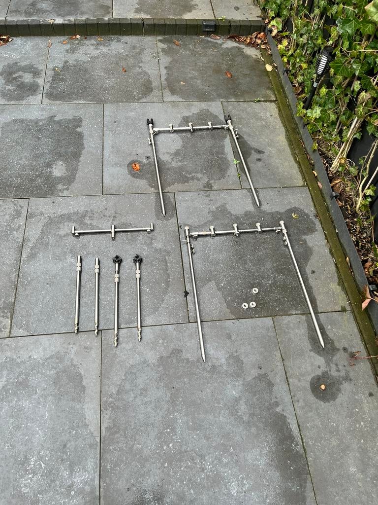 Rvs bankstiks en buzzebars, Ophalen, Zo goed als nieuw, Overige typen