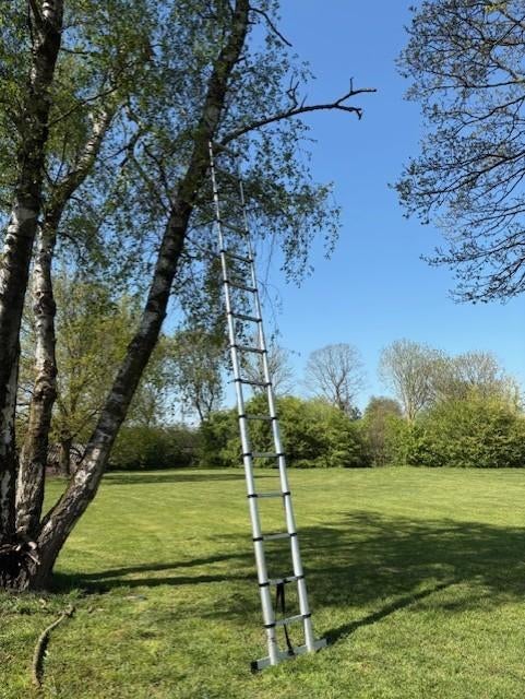 Aldorr telescoopladder 5.30 cm, Ophalen, Zo goed als nieuw, Ladder, Opvouwbaar of Inschuifbaar