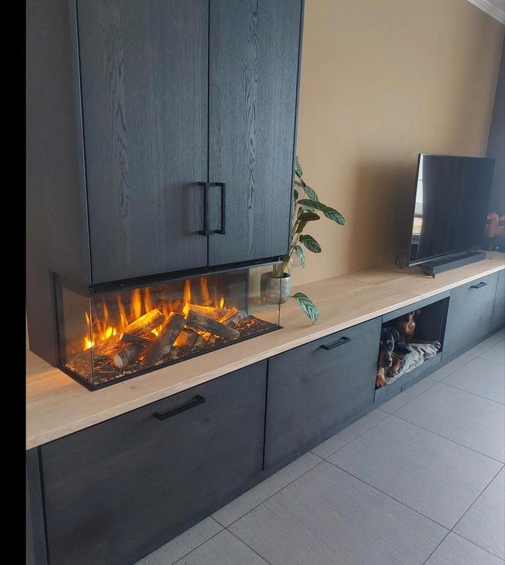 Haardmeubel, inbouwhaard, Huis en Inrichting, Haarden, Zo goed als nieuw, Elektrische haard, Ophalen of Verzenden