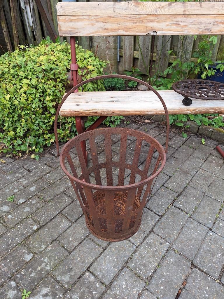 Ijzeren vuur/ hout korf, Tuin en Terras, Haardhout, Minder dan 3 m³, Ophalen