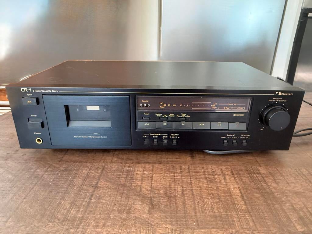 Nakamichi CR-1 2 Head Cassette Deck, Ophalen of Verzenden, Enkel, Overige merken, Tape counter