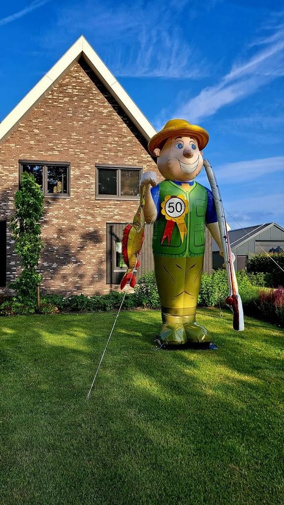 Visser opblaasbare abraham te huur (1 t/m 99 jaar)!, Ophalen of Verzenden, Zo goed als nieuw, Abraham of Sarah