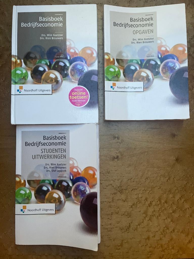 Basisboek bedrijfseconomie 10e druk (ISBN 9789001829544), Boeken, Zo goed als nieuw, Noordhoff Uitgevers, Beta, HBO