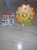 Leren Klokkijken Spel + Houten Klok - Zo Goed Als Nieuw, Ophalen of Verzenden, Zo goed als nieuw, Taal en Lezen