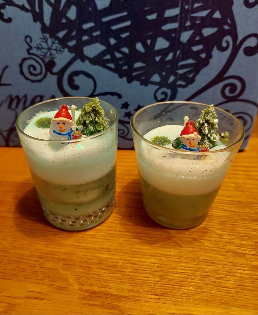 2 leuke kerst kaarsen, Diversen, Kerst, Ophalen of Verzenden, Zo goed als nieuw