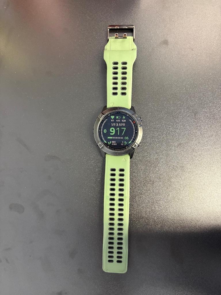 Garmin Fenix 6X Pro, Sieraden, Tassen en Uiterlijk, Sporthorloges, GARMIN, Gebruikt, Verzenden, Zwart