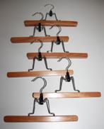 NIEUW 6 broekhangers hangers kledinghangers hout antislip, Kleding | Dames, Kledinghangers, Ophalen of Verzenden, Nieuw, Hout