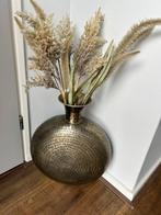 Mooie goudkleurige metalen vaas, Ophalen, Overige materialen, Overige kleuren, Zo goed als nieuw