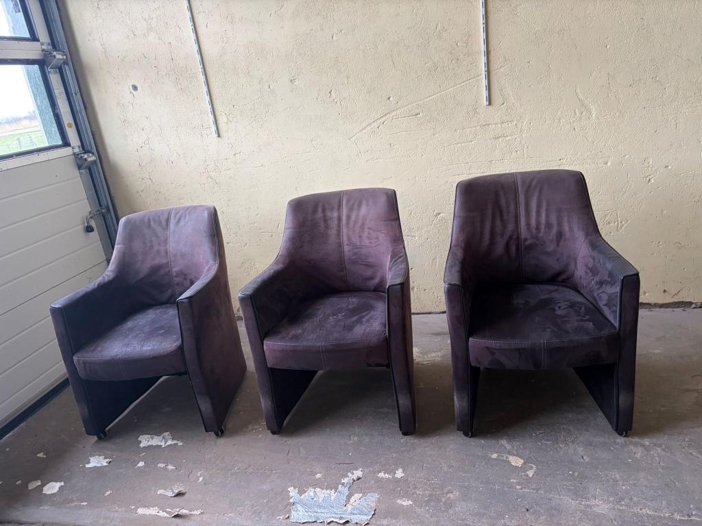 Eetkamer stoelen, Ophalen, Gebruikt, Bruin, Stof