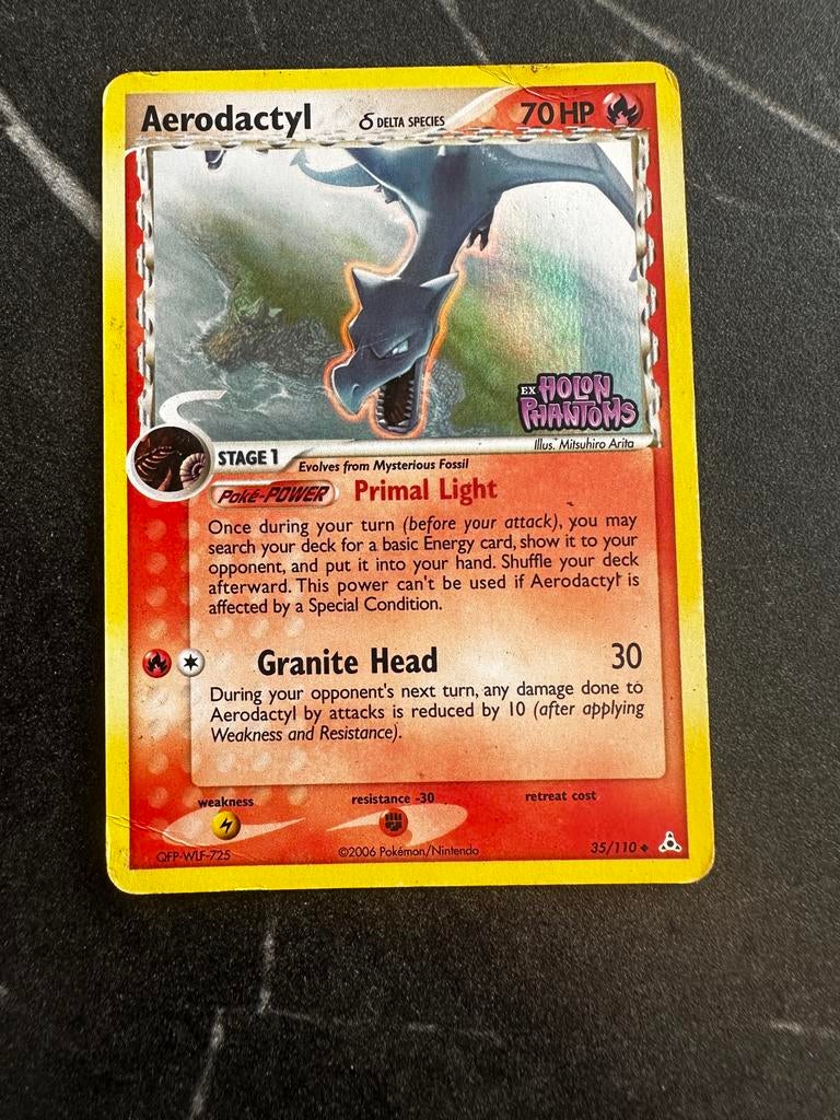 Aerodactyl [Holo] #35/110, Ophalen of Verzenden, Gebruikt, Losse kaart