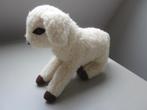 Groot wit wollen schaap lammetje met kunststof ogen en neus, Overige merken, Overige typen, Ophalen of Verzenden, Zo goed als nieuw