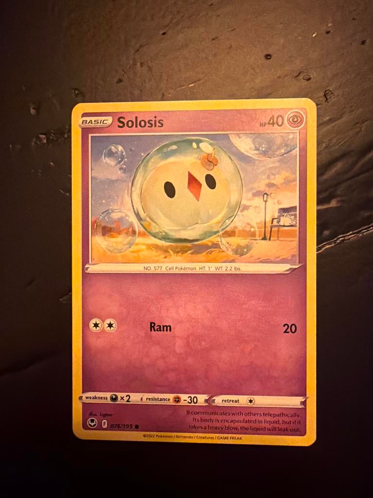 Solosis #76 Pokémon kaart, Ophalen of Verzenden, Gebruikt, Losse kaart