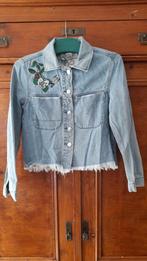 H&M spijkerjasje maat 36 met borduursel, H&M, Blauw, Ophalen of Verzenden, Zo goed als nieuw