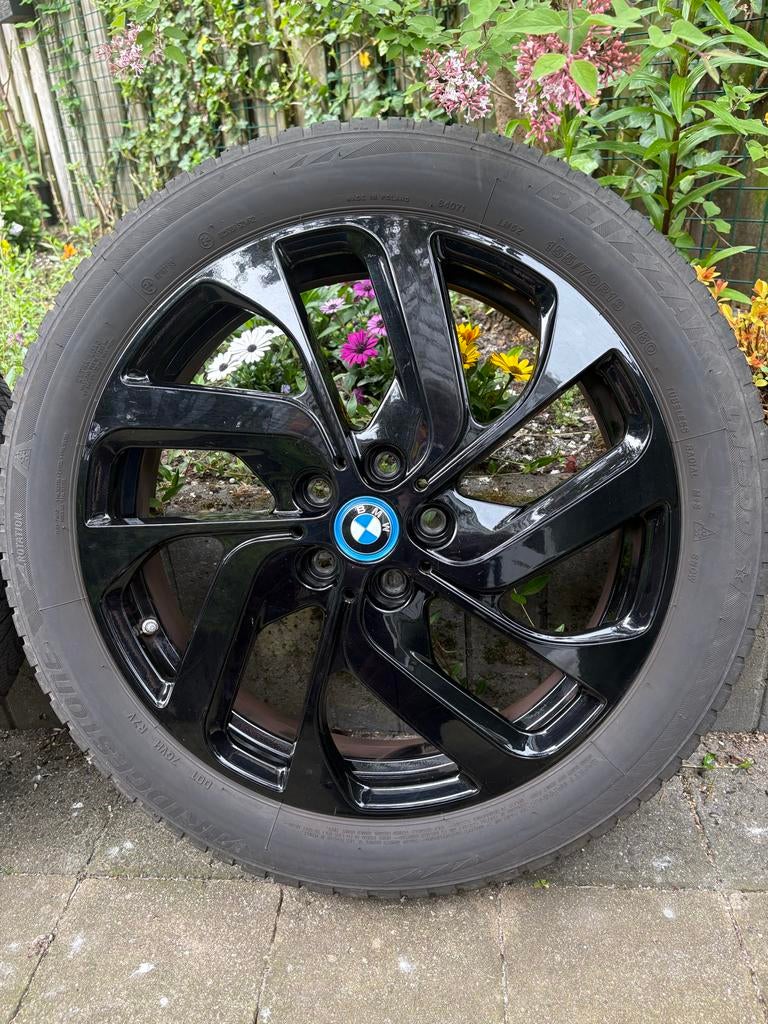 BMW i3 428 19 inch velgen Bridgestone Winterbanden, Auto-onderdelen, Banden en Velgen, Gebruikt, 155 mm, Banden en Velgen, Winterbanden