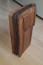 Leren polstas / portemonnee met rits - Bruin, Overige merken, Gebruikt, Bruin, Ophalen of Verzenden