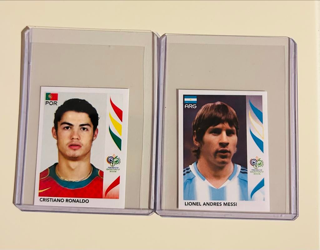 Panini World Cup 2006 Germany - Stickers C.Ronaldo & Messi, Ophalen of Verzenden, Nieuw, Buitenlandse clubs, Poster, Plaatje of Sticker