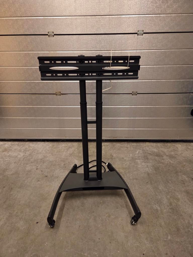 Verrijdbare hoge tv standaard tot 75 inch met kabeldoorvoer, Audio, Tv en Foto, Televisiebeugels, Zo goed als nieuw, Ophalen