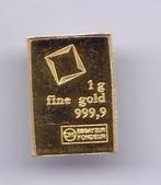 Baartje van 1 gram goud CHI, Ophalen of Verzenden, Goud