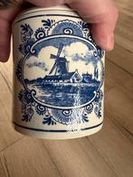 Delfts blauw potje met molen, Antiek en Kunst, Ophalen of Verzenden
