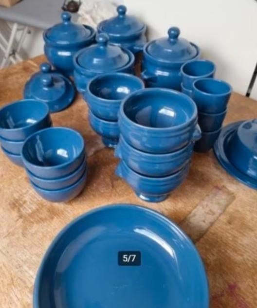 Compleet blauw servies Bijenkorf, Ophalen, Porselein, Overige stijlen