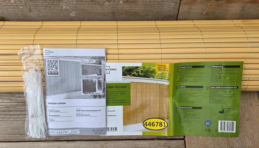 3 x 3 meter tuinscherm, Ophalen of Verzenden, Nieuw, Kunststof, 200 cm of meer