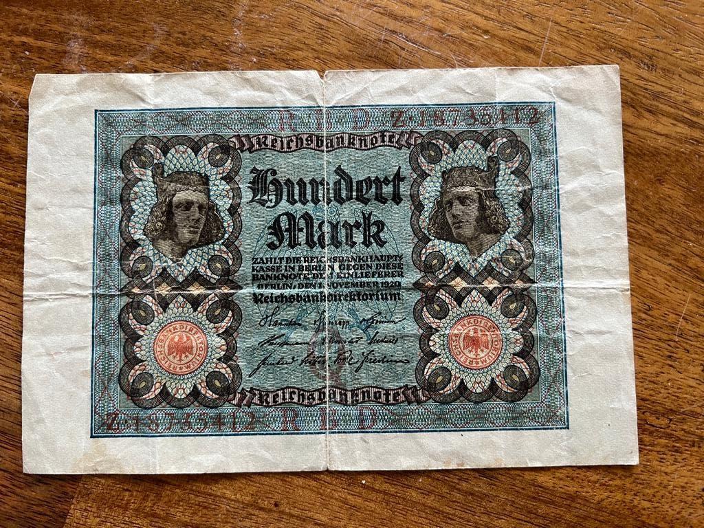 oud Duits bankbiljet 1920, Ophalen of Verzenden, Duitsland, Los biljet