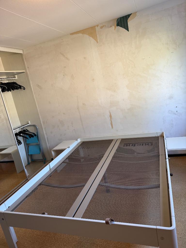 Auping verstelbaar bed, Ophalen, Wit, Tweepersoons, Hout