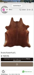 Prachtig koeienvel vloerkleed - 200x220 cm, Gebruikt, Bruin, Ophalen of Verzenden, 200 cm of meer