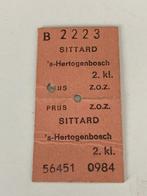 oude treinkaart 1974 Sittard- Den Bosch, Ophalen of Verzenden, Gebruikt, Trein, Overige typen
