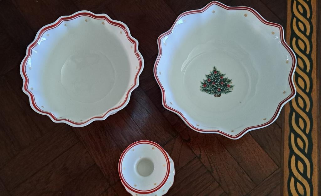 Villeroy &Boch. Kerst set. puntgaaf porselein., Antiek en Kunst, Ophalen of Verzenden