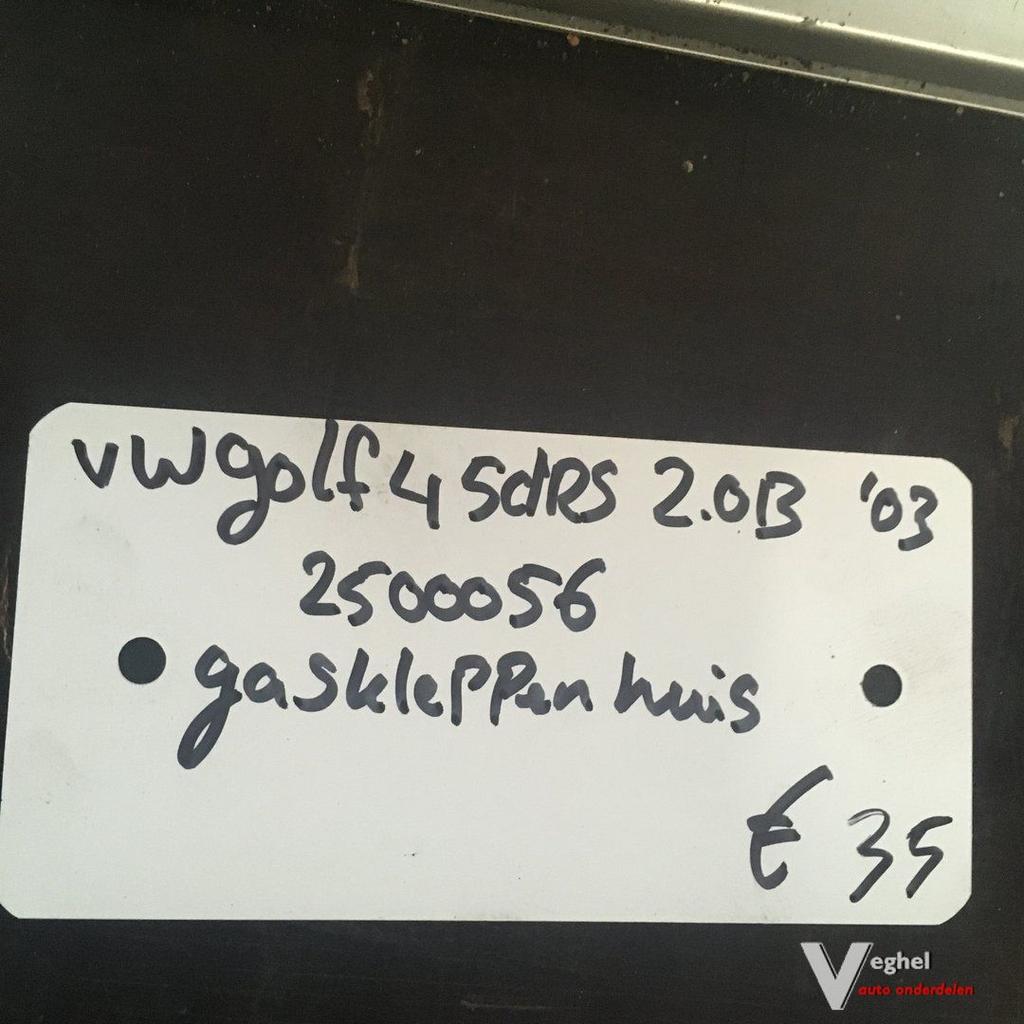 Vw Golf 4 2003  5drs 2.0 B Wagennr 2500056 Gasklephuis