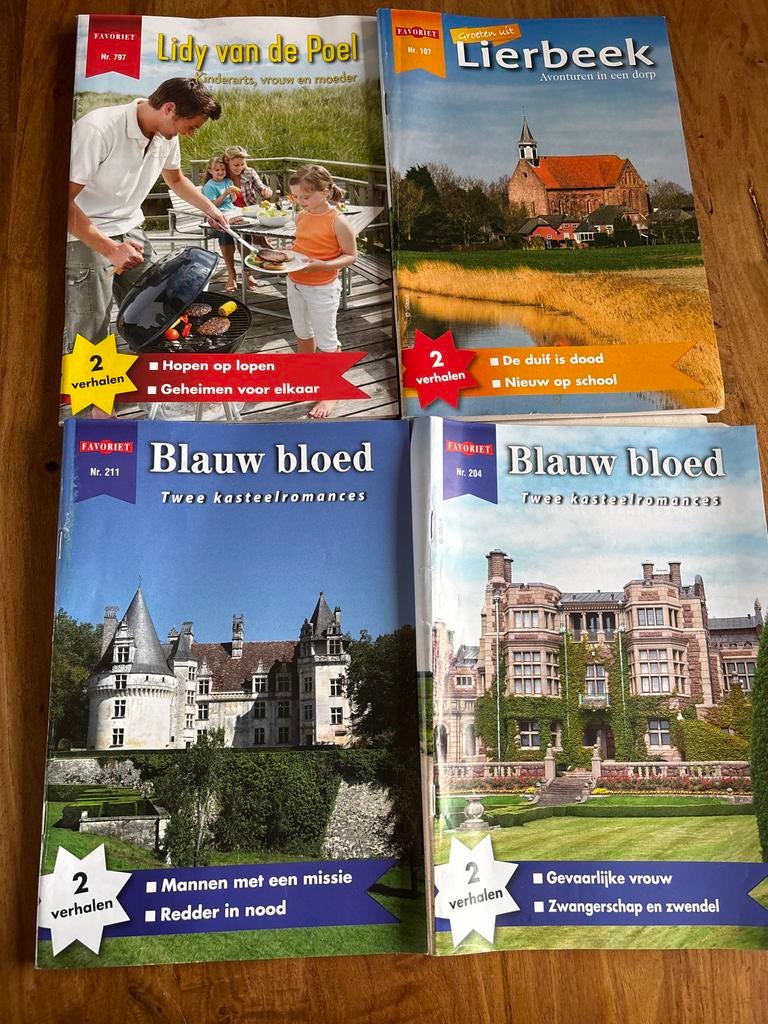 4x Favoriet Romans: Lidy van de Poel, Lierbeek, Blauw Bloed, Boeken, Romans, Ophalen of Verzenden, Gelezen, Nederland