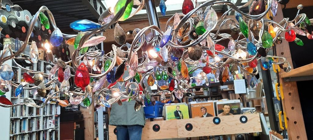 Harco Loor pllafondlamp, Ophalen, Zo goed als nieuw, Metaal, Vrolijk en sfeervol